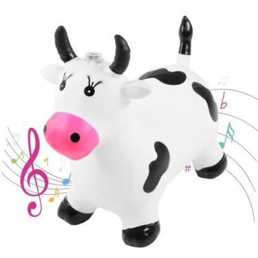 Imagem de Upa Upa Vaquinha Brinquedo Musical Infantil De Borracha Pula Pula - Be