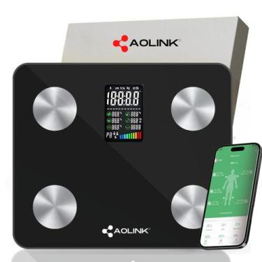 Imagem de Balança Bioimpedância Digital Aolink A410B Preta Até 180kg