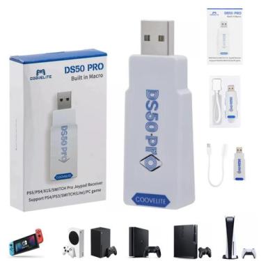 Imagem de BT DS50 Pro  Adaptador USB Sem Fio para controles Xbox One XS Ps3 Ps4 