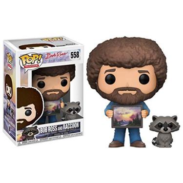 Imagem de FUNKO POP! TELEVISION: Bob Ross - Bob Ross w/ Raccoon