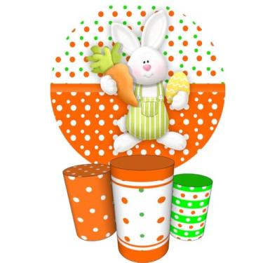 Imagem de Trio Capas Cilindro + Painel Sublimado 1,50m Páscoa (K1PSC011)