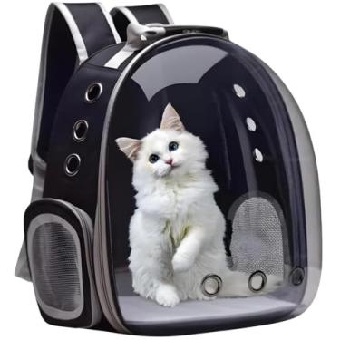 Imagem de Mochila Bolsa Pet Cachorro Gato Visão Panorâmica Astronauta Com Ventilação Para Transporte Passeio E Viagem Pequeno Porte Até 6-7 Kg Cores Vermelha, Preta, Rosa LINHA PREMIUM (Preto)