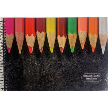 Imagem de Caderno de desenho Pauta Branca creative espiral 60 folhas