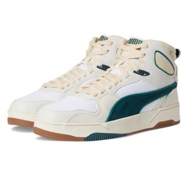 Imagem de PUMA Tênis masculino Rbd Break Mid, Cinza vapor/terreno verde/branco, 40