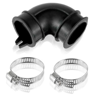 Imagem de WD24X33918 Bomba de circulação da máquina de lavar louça para depósito mangueira de cotovelo com braçadeiras serve para máquinas de lavar louça GE substituir WD19X25700 WD19X25460 (WD24X33918 máquina