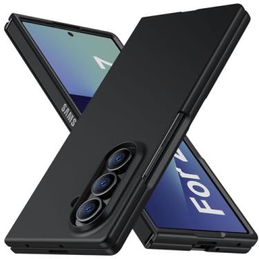 Imagem de JUNAUTTB Capa para Samsung Galaxy Z Fold7 5G ultrafina fosca PC capa protetora rígida, proteção de lente, capa de telefone simples durável slim fit preta JUS13-36