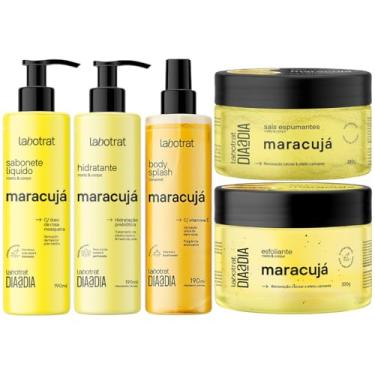 Imagem de Kit Banho Premium Labotrat Maracuja Completo 5 Produtos Corpo E Rosto Esfoliante Cheiro De Fruta