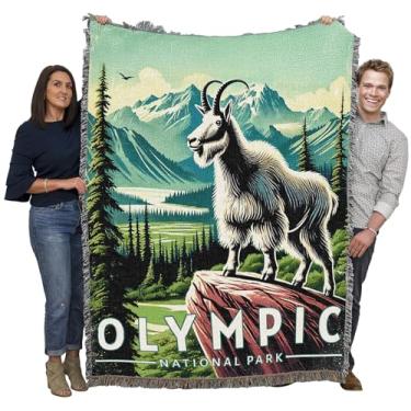 Imagem de Pure Country Weavers Cobertor Parque Nacional Olímpico - Tapeçaria de Algodão para Presente - Feito nos EUA - 183 cm x 137 cm