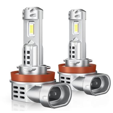 Imagem de EASIREACH Lâmpadas LED H11, 30000LM Super Brilhante, Lâmpada LED H11 Branca Fria 6500K com Ventilador de Refrigeração, Plug-N-Play, Canbus Livre de Erros, Lâmpadas de Neblina LED, Pacote com 2