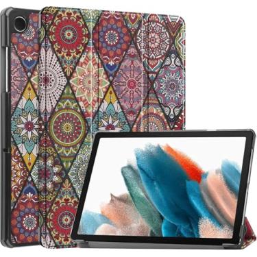 Imagem de Capa inteligente para Samsung Galaxy Tab S10+ 2024/Tab S9 FE+/S9+ 2023 12,4 polegadas, capa inteligente Ratesell leve com três dobras com mandala despertar/hibernar automática
