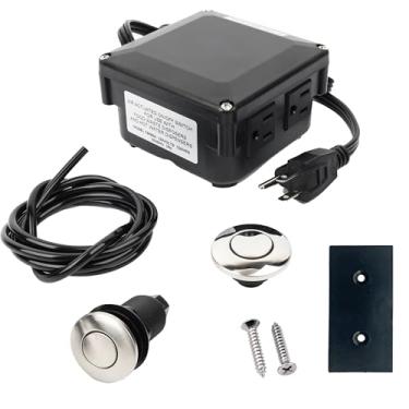 Imagem de Houstimi Kit De Interruptor Ar Para Triturador Lixo Sts-Oosn, Módulo Energia Com Botão Liga/Desliga Pia