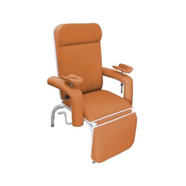 Imagem de Poltrona Hospitalar Luxo Para Coleta Reclinável Laranja