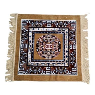 Imagem de Shiva Lingam Shop Tapete tradicional de veludo Pooja Aasan (61 cm) – Assento quadrado de oração e meditação para templo doméstico, Diwali, Navratri, Durga Puja e cerimônias religiosas