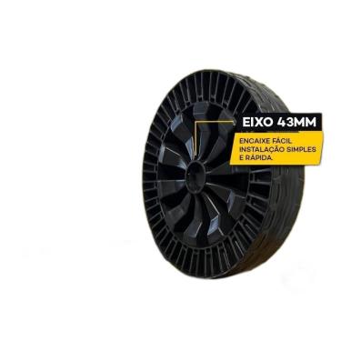 Imagem de Rodas Para Betoneira 400/250L Maciça Eixo Universal 2 Un.