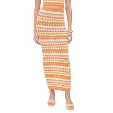 Imagem de Ronny Kobo LTD Saia feminina de malha Wilkins, Arco-íris Multi, P