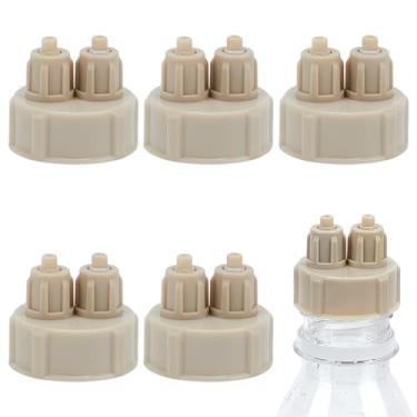 Imagem de WADORN 8 peças de gerador de CO2 para aquário - tampas de garrafa de reator de dióxido de carbono faça você mesmo, plantas faça-você-mesmo, difusor de ar, tampa de garrafa de rosca rápida para aquário