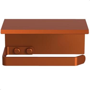 Imagem de Unidas Store, Porta Papel Higiênico De Parede Banheiro Rose Gold UN MAX