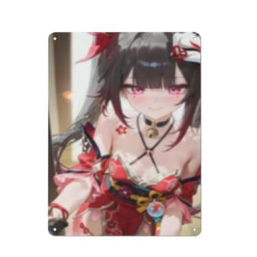 Imagem de Anime Sexy Bikini Hot Girl Pinup Girl Metal Tin Sign Wall Art Poster Decor for Home Bar Club Bedroom Bathroom Man Cave Otaku 30,5 x 40,6 cm, AH451