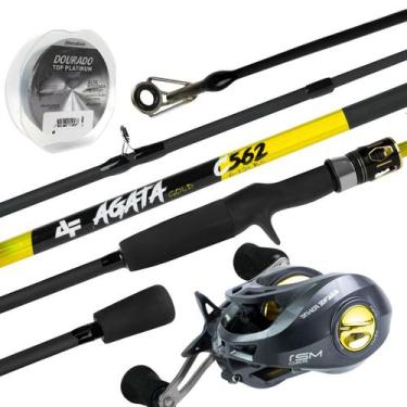 Imagem de Kit de Pesca Vara Carretilha AGATA + M21 Pro - Albatroz Fishing, 1,50m