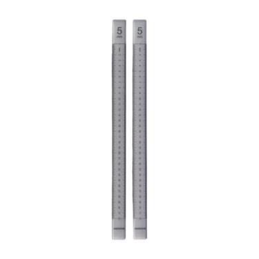 Imagem de Ioensy 2x Guias de rolo de massa Tiras de medição Barra de nivelamento Réguas para cobertura Biscoito Pastelaria Restaurante Cerâmica Suprimentos de cerâmica, 5mm