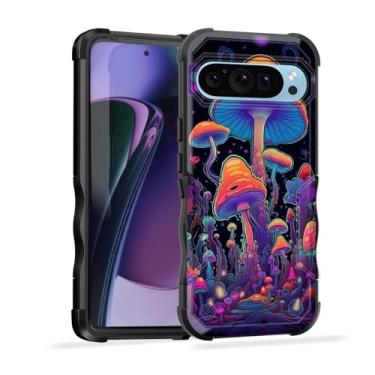 Imagem de EFGWSDER Capa para Pixel 10 Pro XL, [camada dupla] [proteção contra quedas de grau militar de 3,5 m] Capa resistente à prova de choque para Google Pixel 10 Pro XL 6,8 polegadas 2025, Magic Mushrooms