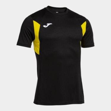 Imagem de Camiseta Joma Winner III - Preto e Amarelo-Masculino
