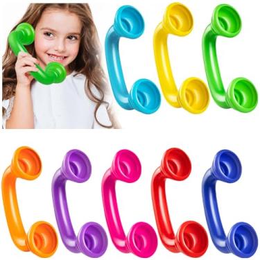Imagem de Whisper Reading Phones 8 peças Hear Myself Sound Auditory Feedback Mobile Speech Therapy Toy Tool for Classroom Accelerate Reading Fluency Compreensão e pronúncia para crianças e adultos