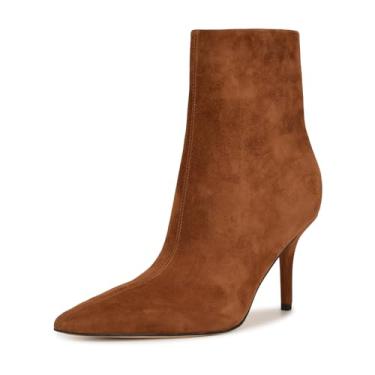 Imagem de Nine West Bota feminina Ohmy cano médio, Camurça conhaque 101, 35