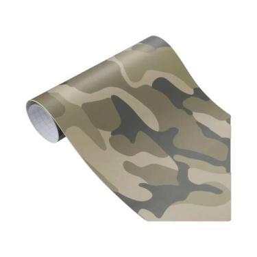 Imagem de Filme De Vinil Camuflado Verde Floresta 30x100cm Adesivo Digital Camuf