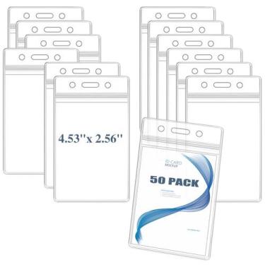 Imagem de Porta-crachá COLOGO Extra Thick ID Card Name 50 unidades