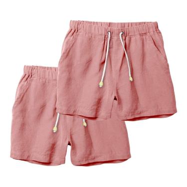Imagem de Kit 2 Shorts Masculinos em Linho Bermuda Casual Conforto-Masculino