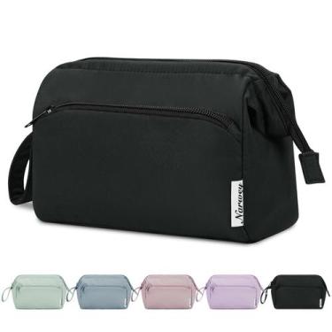 Imagem de Bolsa de maquiagem Narwey Wide-open Travel Cosmetics Bag Black