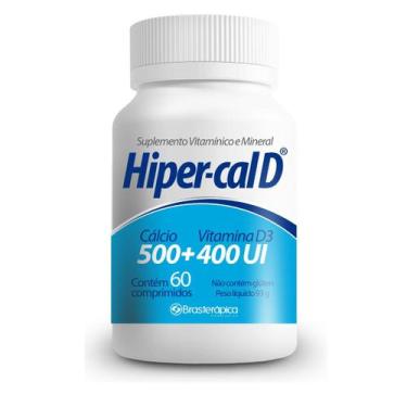 Imagem de Carbonato de calcio hiper cal vitamina d 500 400ui 60 comprimidos - Br