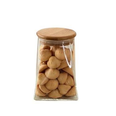 Imagem de POTE DE VIDRO COM TAMPA DE BAMBU(500ml)