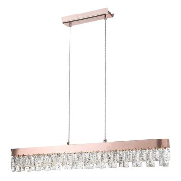 Imagem de Pendente Véu 1x15w 3000k 1200 Lúmens HO300 Bella Iluminação Rose Gold/Transparente