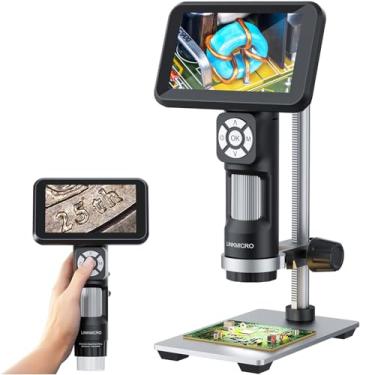 Imagem de Microscópio digital HDMI 4K de 5 polegadas para moedas LM115-4K, lupa portátil USB com tela para adultos