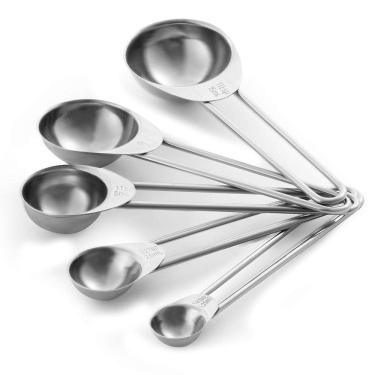 Imagem de Colheres medidoras inox com 5 unidades