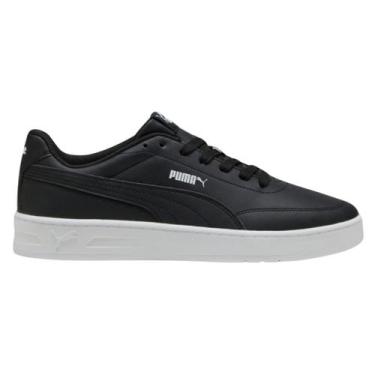 Imagem de Tênis Puma Court Classic Clean Masculino Original, 41, Preto, Branco, 