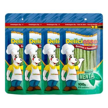 Imagem de Deliciosso palito fino sabor menta 100g - kit 4 un