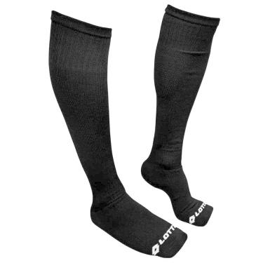 Imagem de Meião Lotto Futebol Preto Infantil Tamanho 30-33