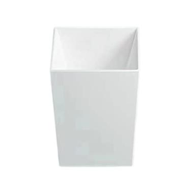 Imagem de Pia de banheiro montada na parede pia de banheiro pia de cerâmica branca suspensa de vaso flutuante estrutura integrada de lavatório e mesa, para hotéis, restaurantes e shoppings, torneira não