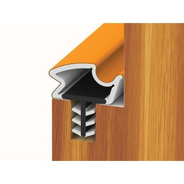 Imagem de Veda Fresta Porta Janela Encaixe Central - Comfortdoor, Preto