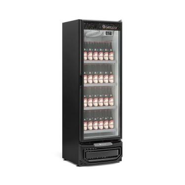 Imagem de Expositor de Bebidas Vertical 1 Porta GCBC45 Preto Gelopar 220V, 220V