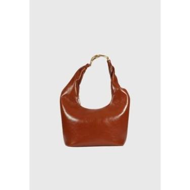 Imagem de Bolsa Hobo Soleil Couro Marrom Schutz-Feminino