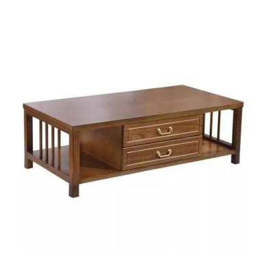 Imagem de Mesa de centro de madeira maciça, estilo chinês, toda em madeira maciça, moderna, simples, pequena, mesa de café, luz de luxo, para sala de estar, quarto
