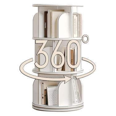 Imagem de Prateleira giratória de 360° com várias camadas, design de aba antiqueda para uso mais seguro. Modelagem tridimensional economiza espaço. Bordas lixadas suavemente para evitar batidas (branco, 97 x 50
