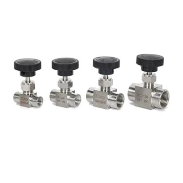 Imagem de Válvula de agulha 304 de aço inoxidável 1/20.3 cm 1/10.2 cm rosca fêmea SS304 para água gás óleo WWECCQIJ (1/10.2 cm)