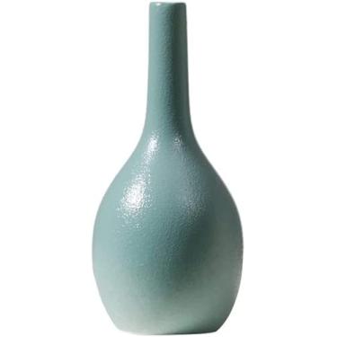 Imagem de CYYHGD Vasos de flores secas, vasos de cerâmica criativos e simples para a mesa de sala de jantar, pequenos vasos de flores feitos à mão para a decoração ideal da estante