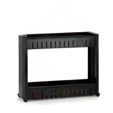 Imagem de Prateleira Carrinho Multiuso Organizador de Cozinha Banheiro Salão e Lavanderia Com Rodinhas(Preto,5 Andares)