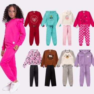 Imagem de Kit Sortido 4 Peças de Roupas Infantis Menina Inverno- 2 Casacos + 2 C